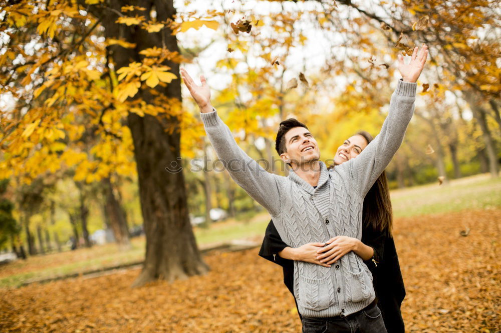 Similar – Image, Stock Photo Cute kid against a yellow tree in autumn