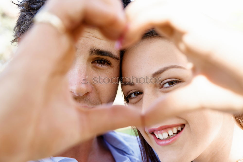 Similar – young couple taking a selfie