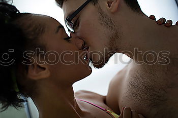 Similar – Image, Stock Photo A couple kissing with strawberry