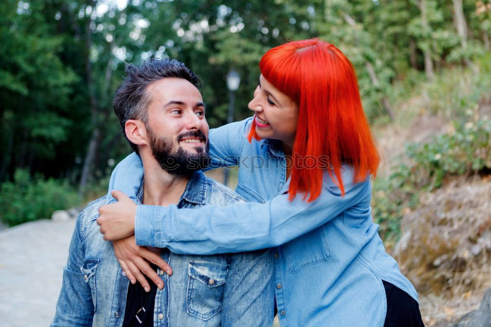 Similar – Image, Stock Photo Young couple of lovers