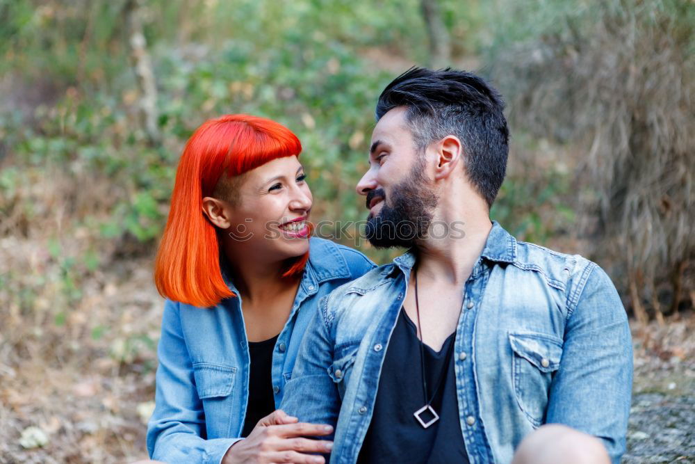 Similar – Image, Stock Photo Young couple of lovers