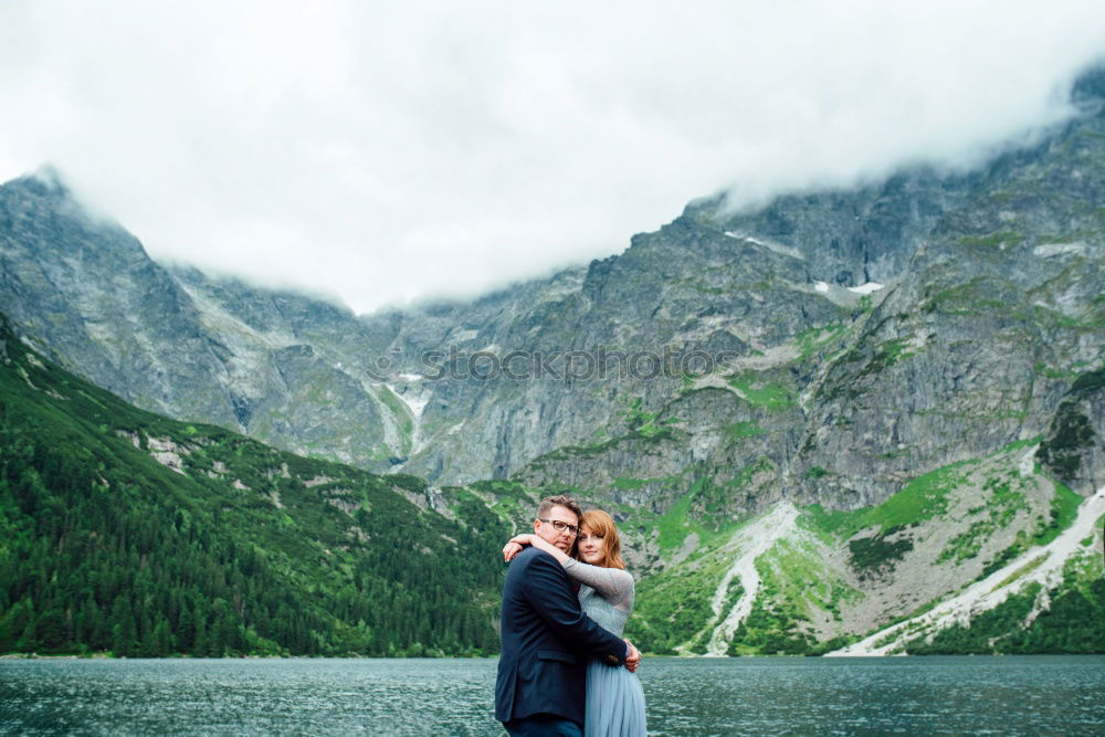 Similar – happy lovers on Holiday in the alps mountains