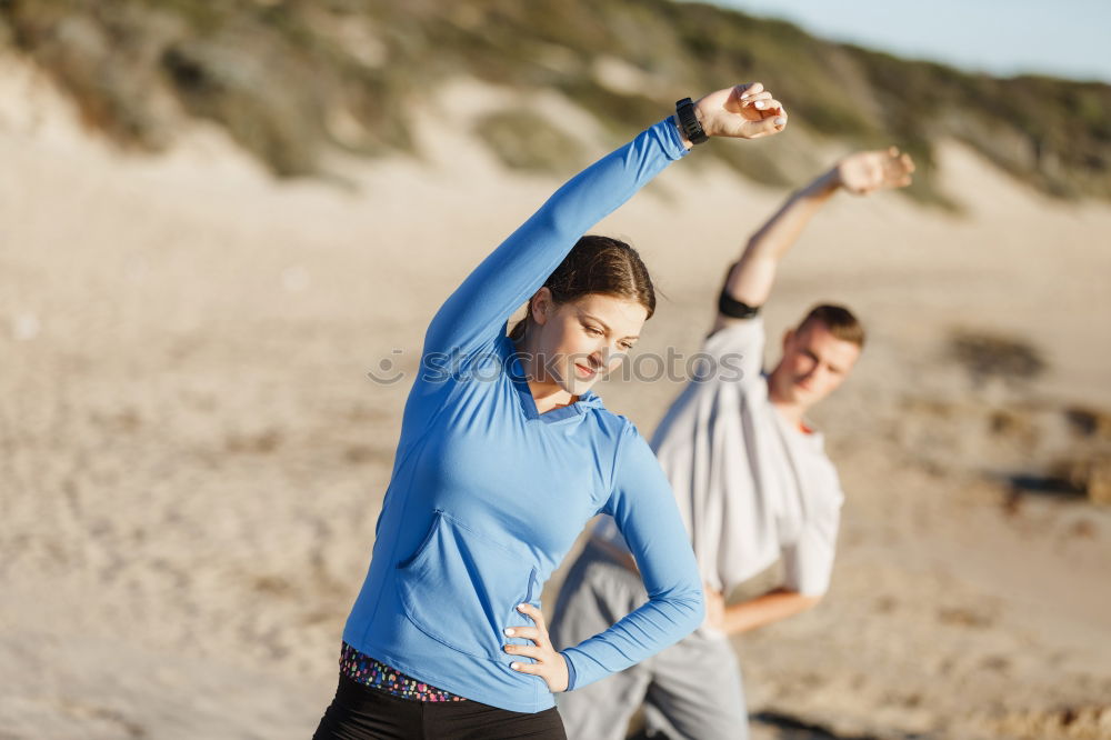 Similar – Image, Stock Photo Women stretching Lifestyle