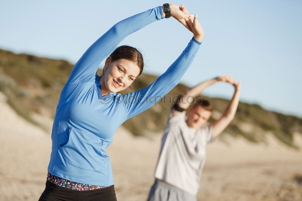 Similar – Image, Stock Photo Women stretching Lifestyle