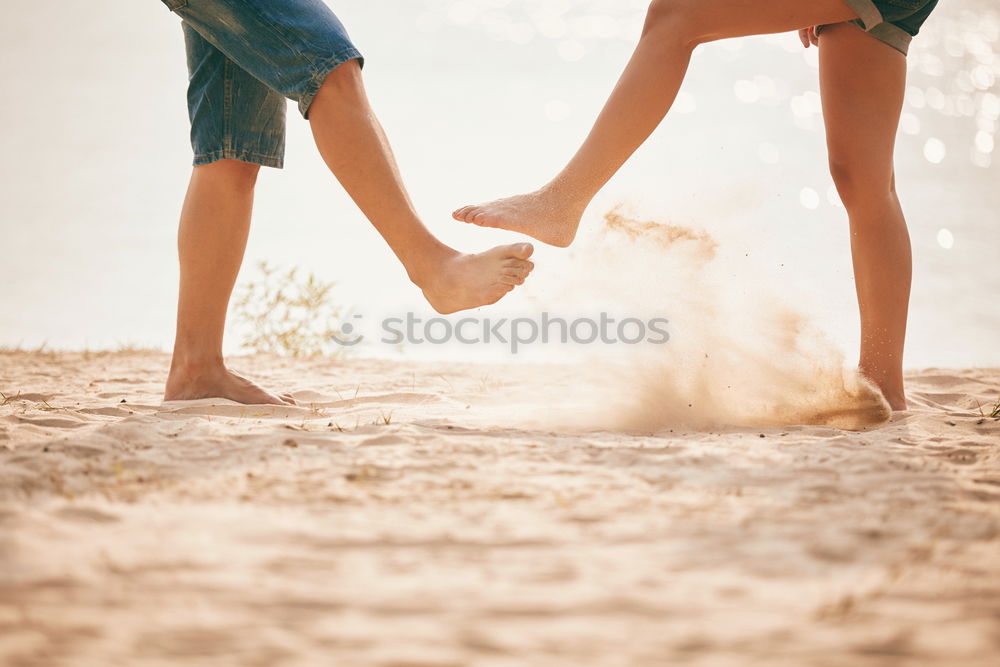 Similar – Two little kids holding her hands on a summer day