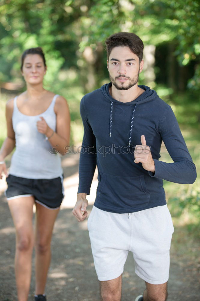 Similar – Image, Stock Photo Man is doing stretching and warm up for intense sports workout