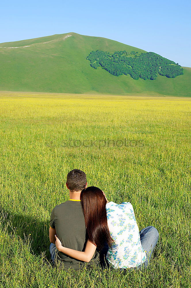 Senior couple in a meadow