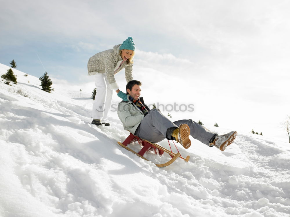 Similar – Image, Stock Photo Romping in the snow