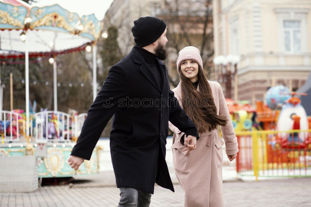 Similar – Funny couple learning to skate