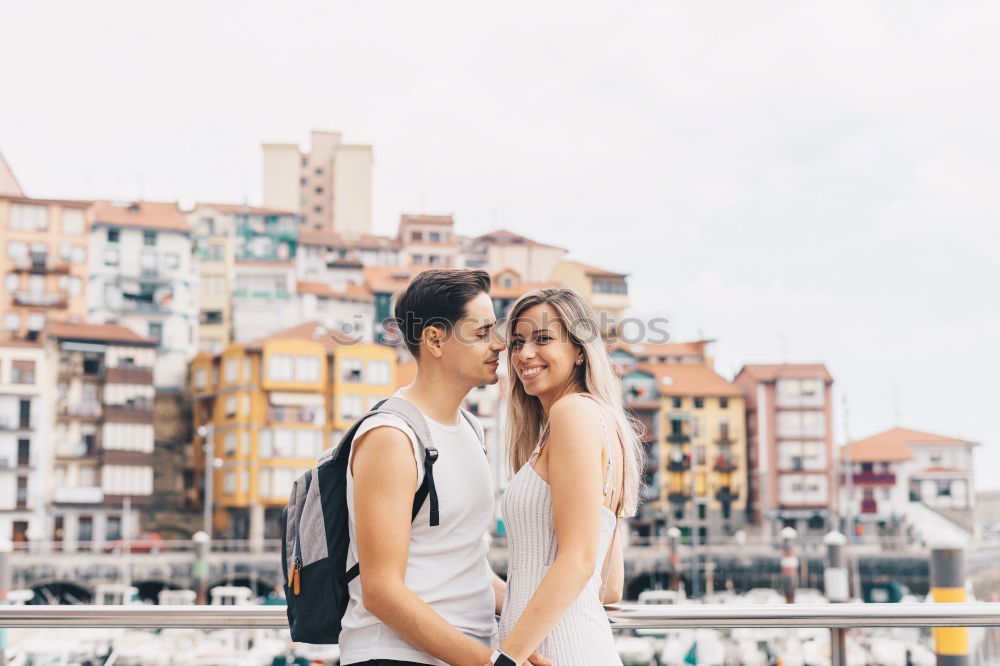 Similar – Beautiful women having fun in the street.