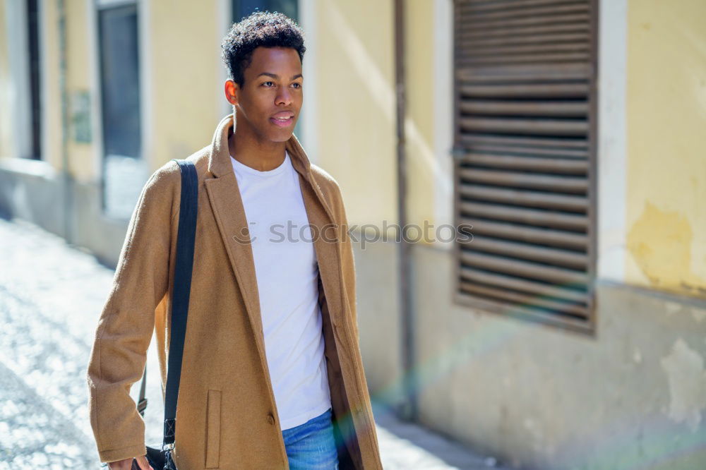 Similar – Image, Stock Photo Young black man wearing casual clothes and sunglasses outdoors