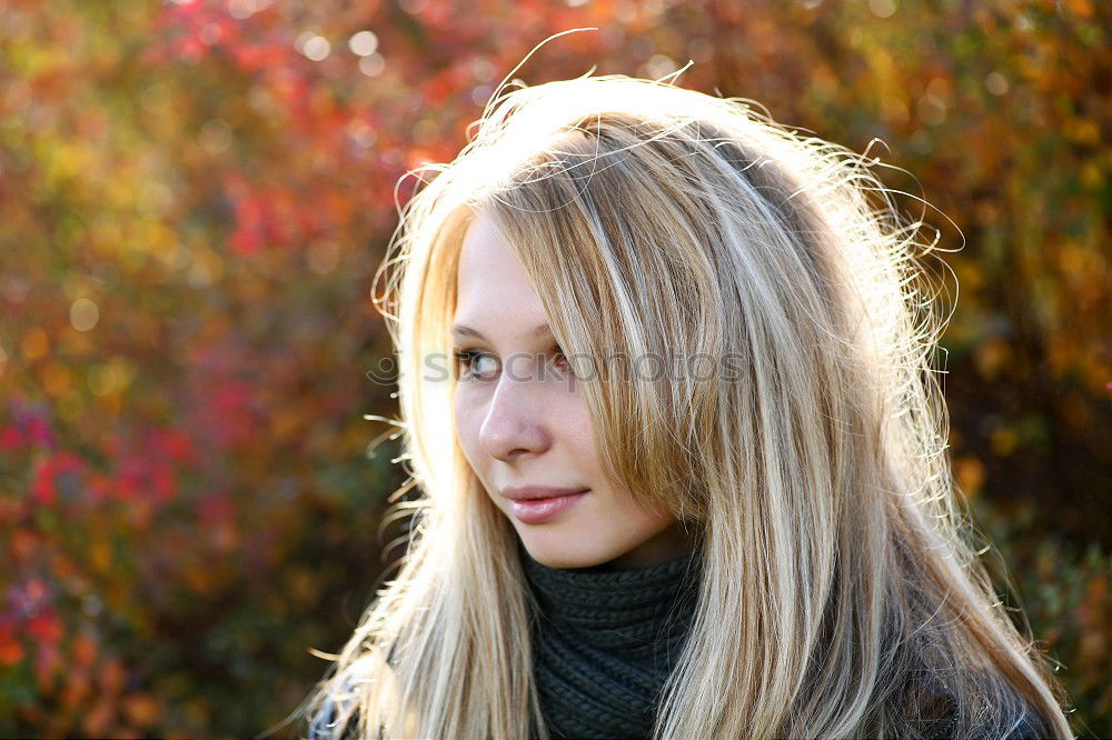 Similar – Young woman with scarf