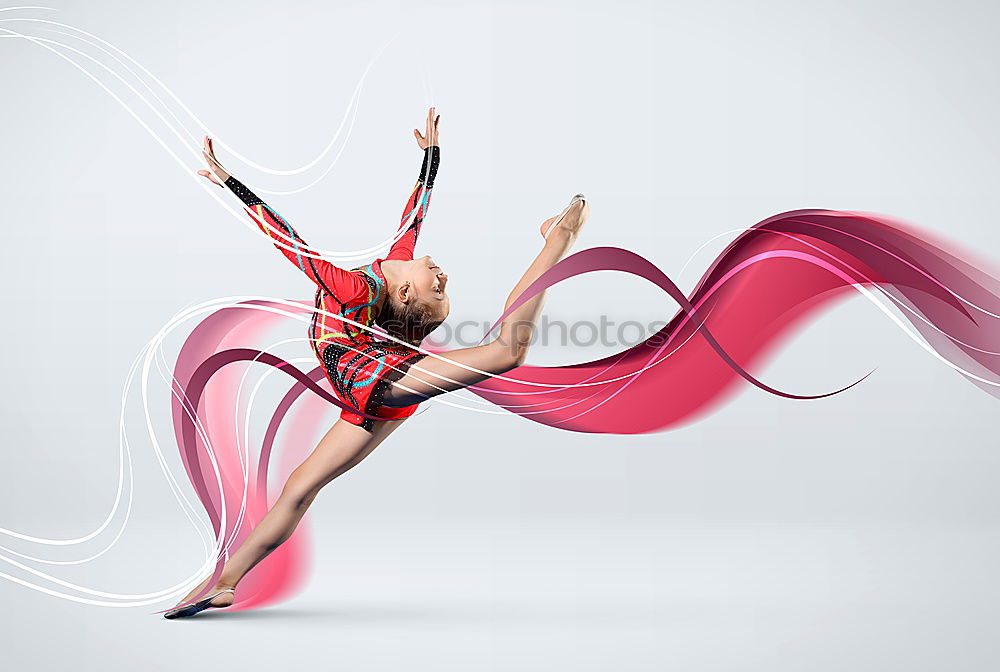 Similar – Woman jumping in studio