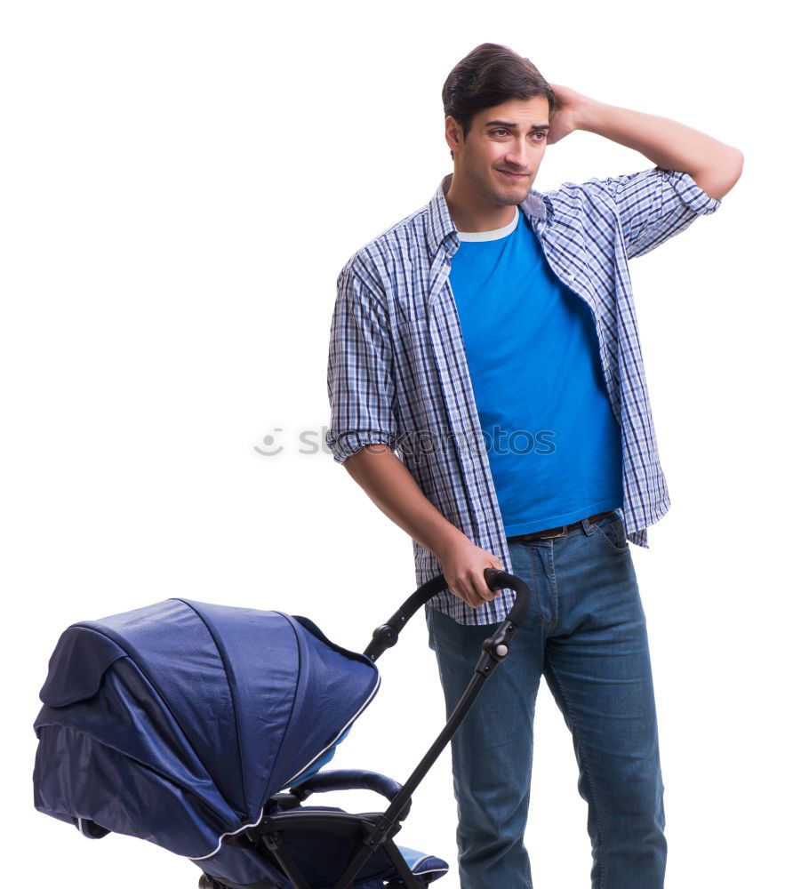 Similar – Image, Stock Photo Father and son running in the park.