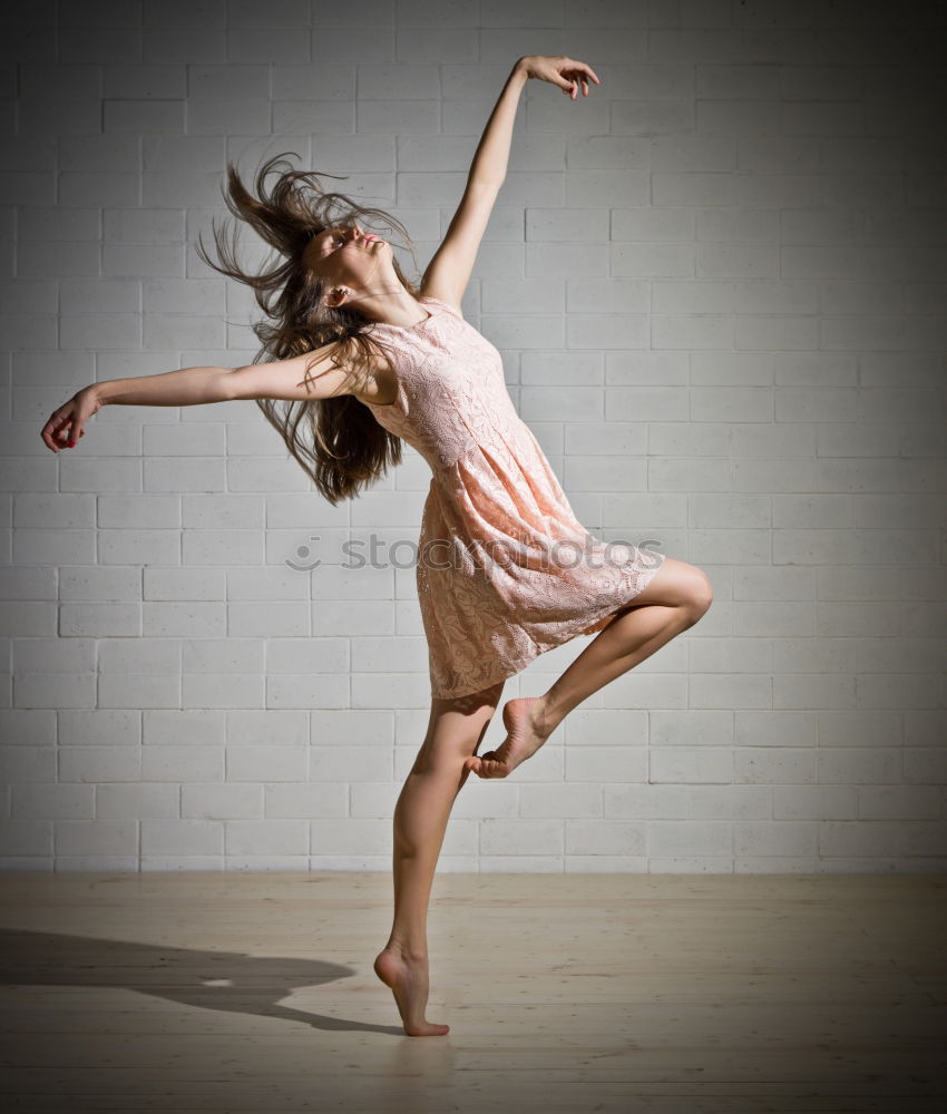 Similar – Ballet dancer with leg up