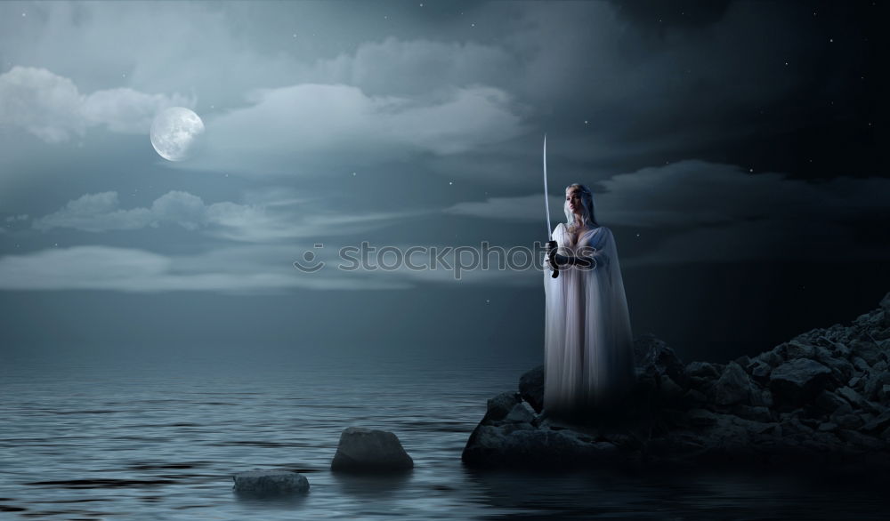 Similar – Image, Stock Photo sea glimmer Senses Calm