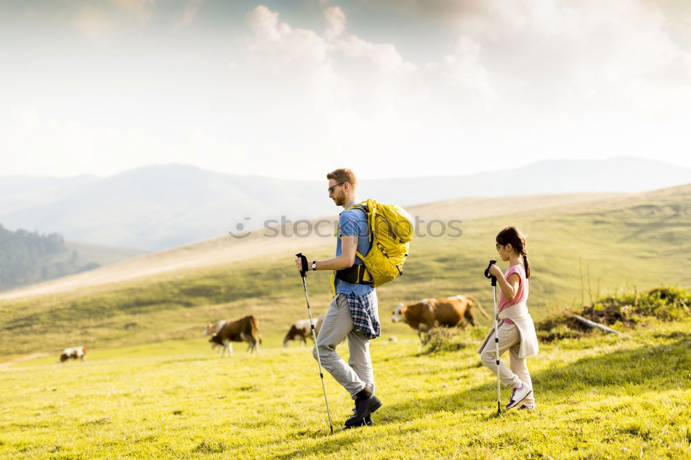 Similar – happy lovers on Holiday in the alps mountains