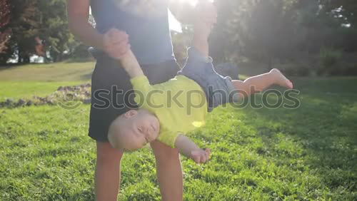 Similar – Image, Stock Photo mother child to smooch old green cute