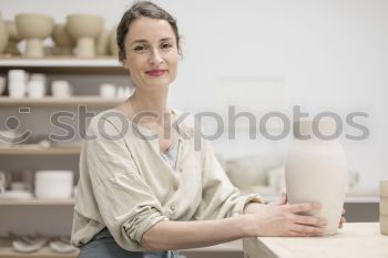 Similar – Image, Stock Photo Craftsman Handmade Artist Showroom Workshop Concept