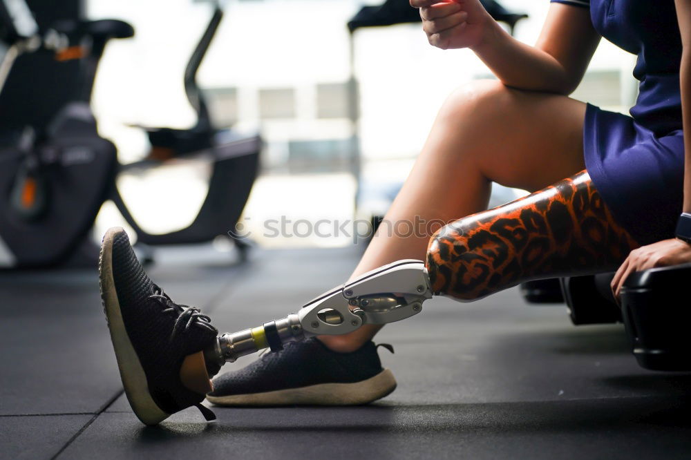 Similar – Image, Stock Photo Fit caucasian Girl picking up heavy barbell