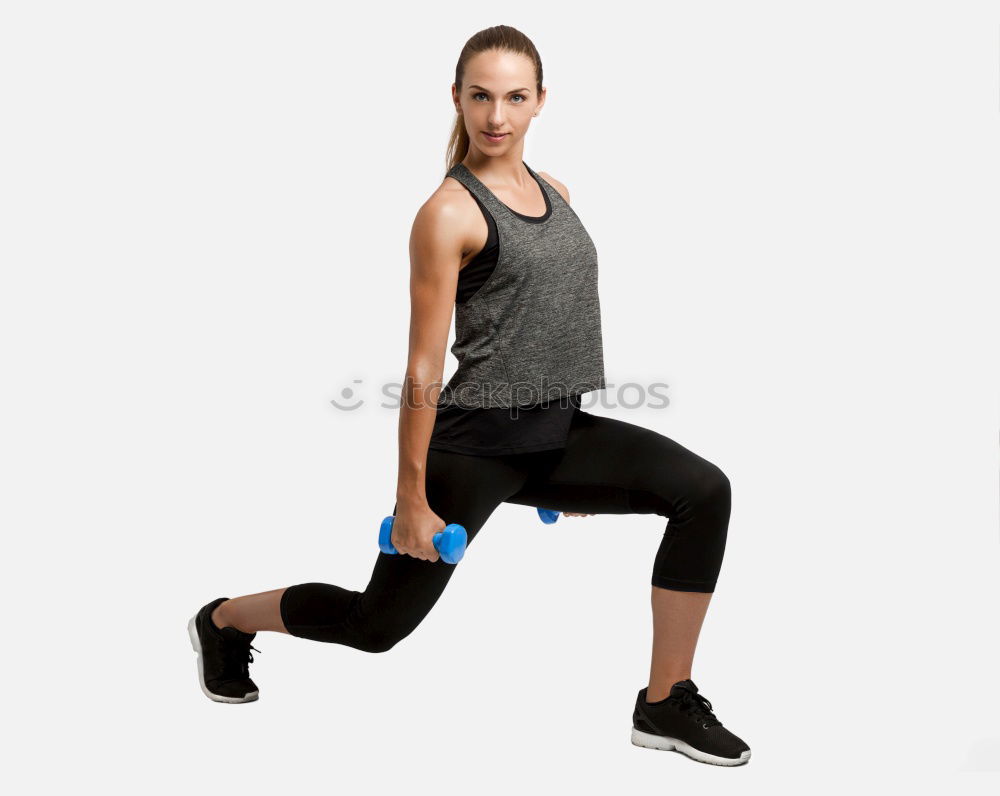 Similar – Image, Stock Photo Young sporty woman doing exercises with a latex band