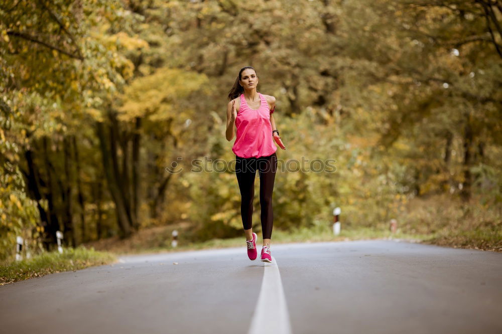 Similar – Image, Stock Photo blonde woman running in park