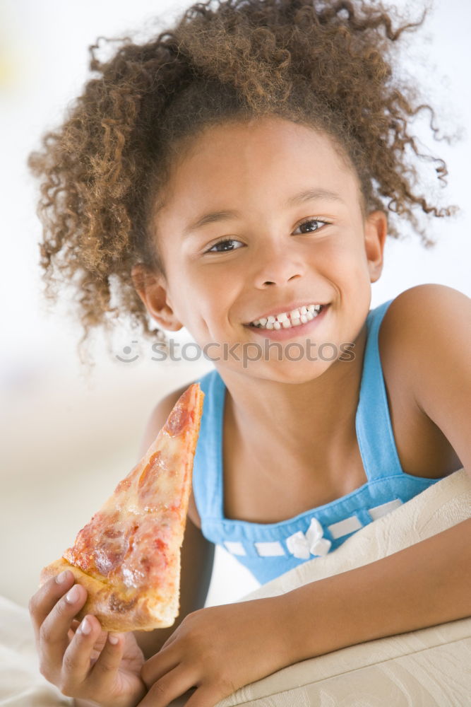 Similar – long-haired boy enjoys marble cake