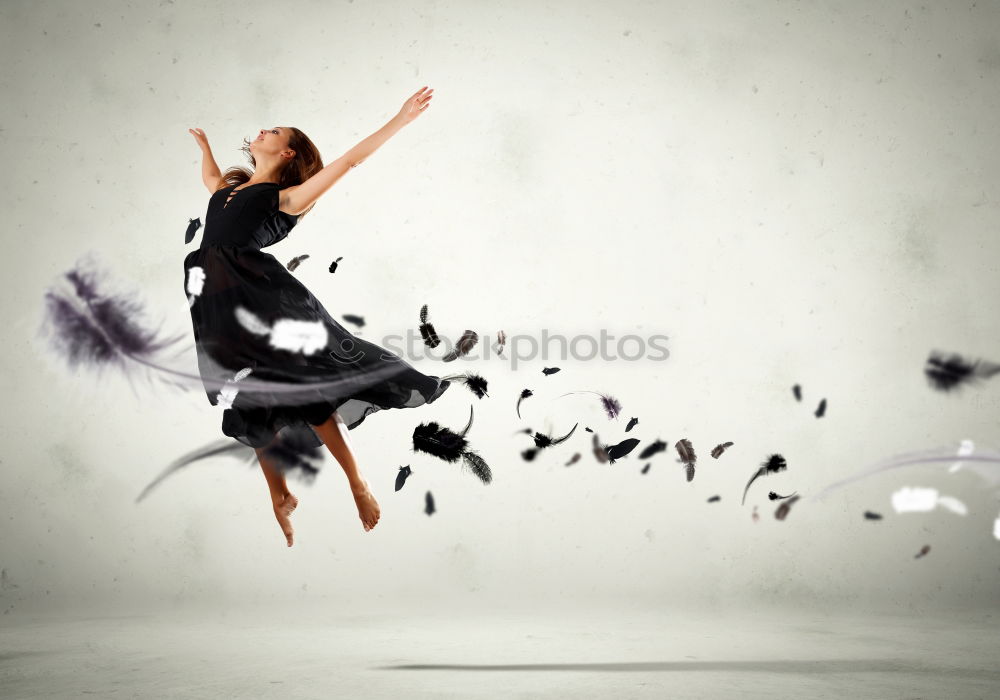 Similar – Image, Stock Photo JUMP INTO SUMMER Joy