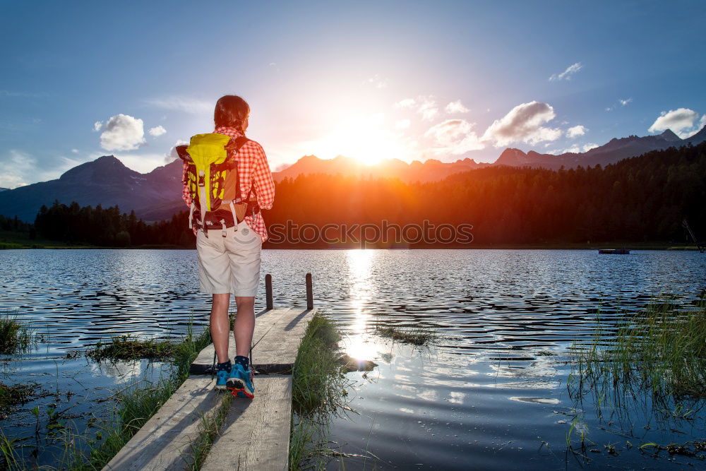 Similar – Image, Stock Photo SUP Standup Paddler on the Ruhr River