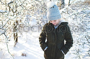 Similar – Image, Stock Photo portrait Young pretty woman in winter in the snow