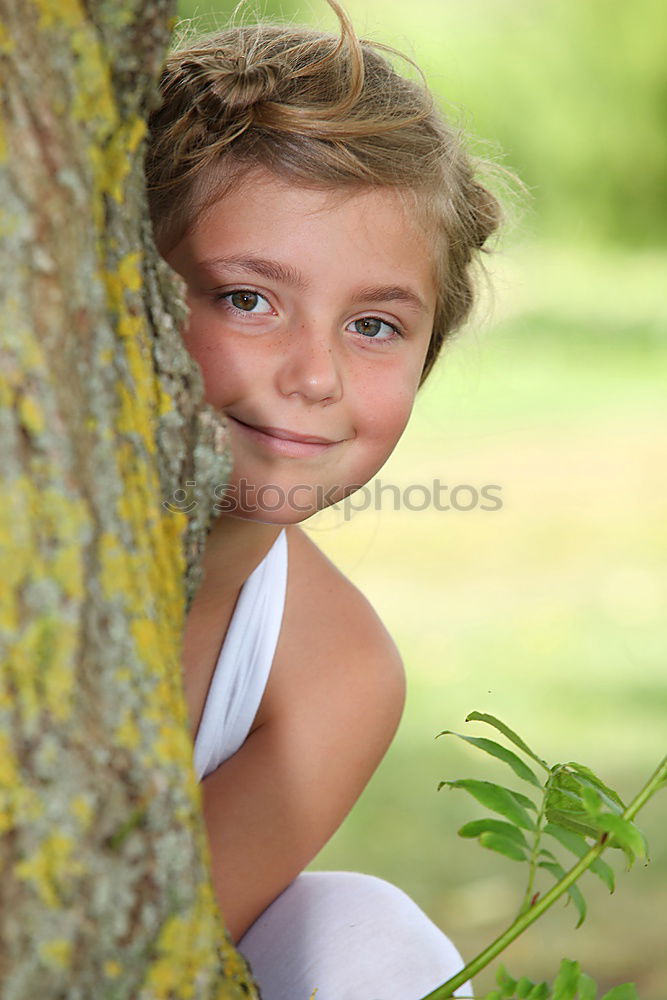 Similar – Image, Stock Photo Portrait of young beautiful teen boy in forest