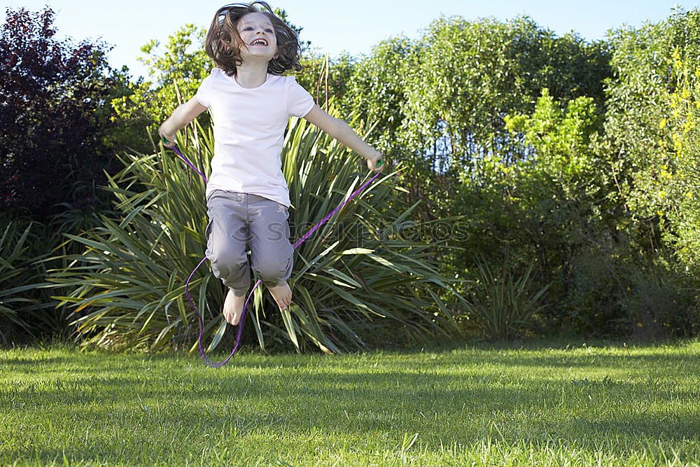 Image, Stock Photo romping around in the garden