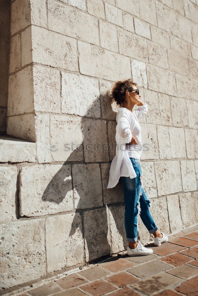 Similar – Image, Stock Photo Beautiful women having fun in the street.