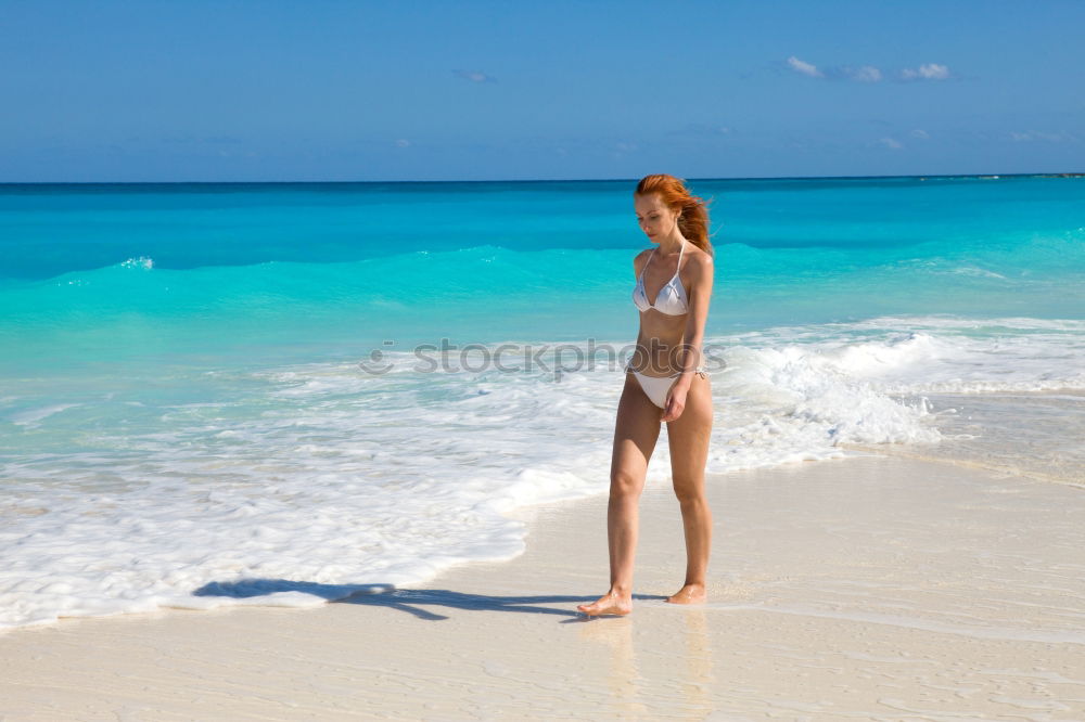 Image, Stock Photo Girl at Bavaro Beaches in Punta Cana, Dominican Republic