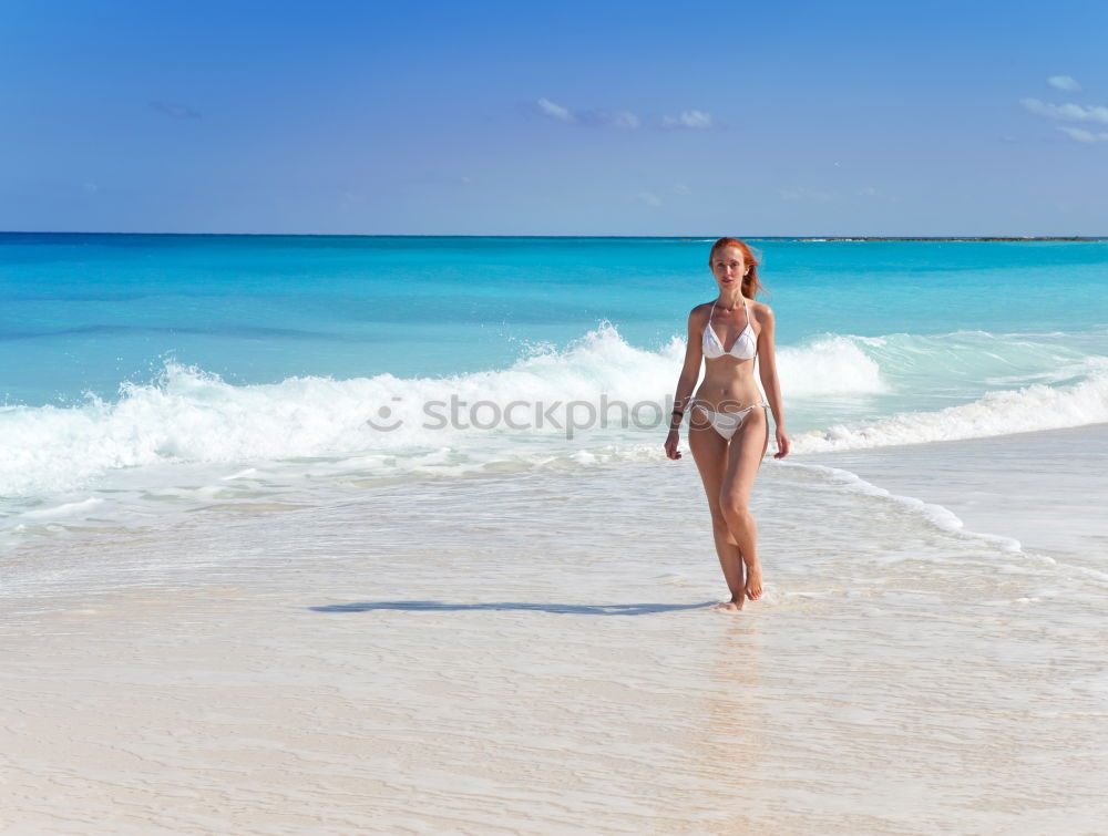 Similar – Image, Stock Photo Rear view of sexy young caucasian woman sunbathing topless on romote pabble beach on Pag island, Croatia, Mediterranean.