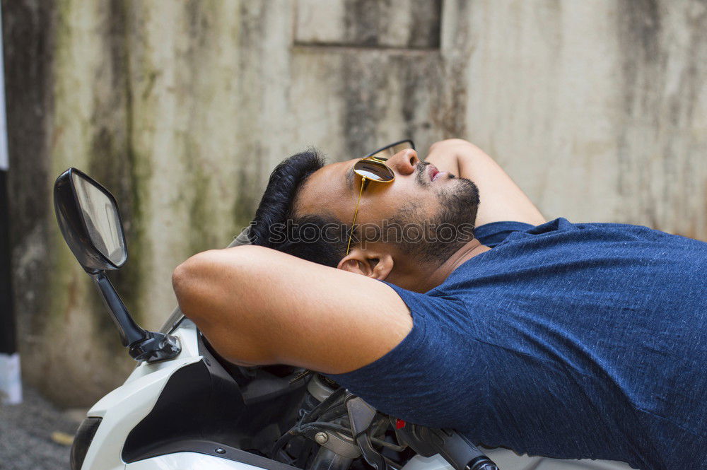 Similar – Image, Stock Photo Emotional man in shopping cart