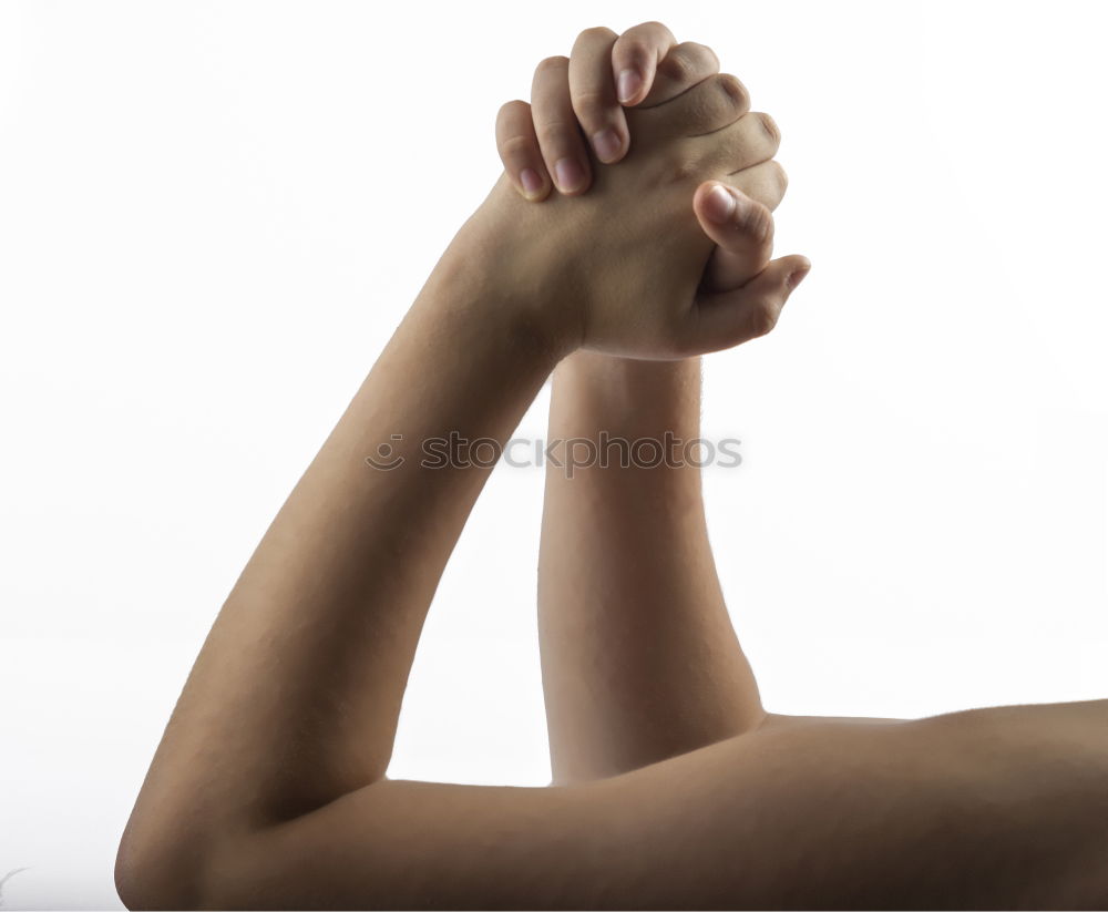 Similar – Hand embracing unrecognizable woman