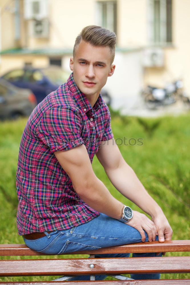 teenager on fence