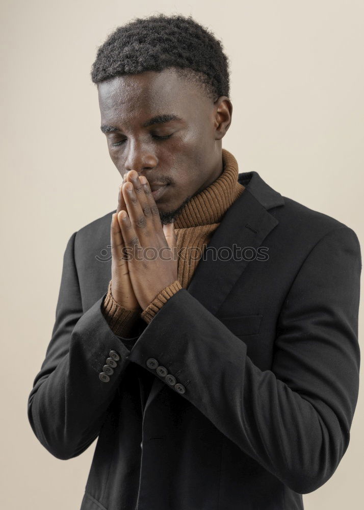 Similar – Image, Stock Photo Handsome african man in the Street.