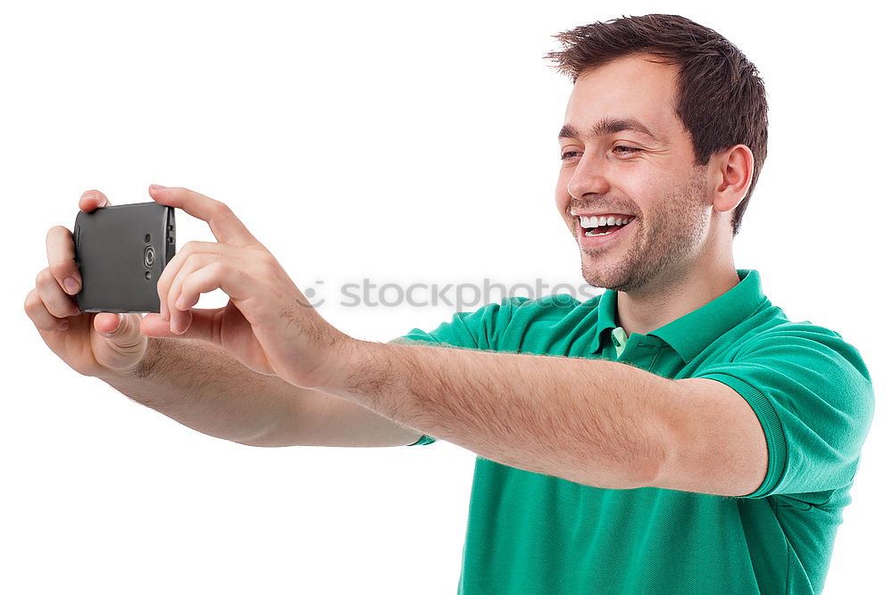 Similar – Image, Stock Photo Man with Smartphone