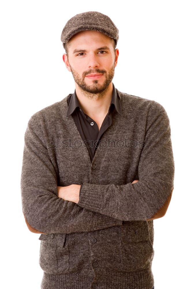 Similar – Image, Stock Photo young man looks into the camera, bookshelf in the background