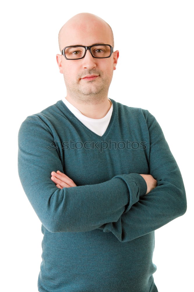 Similar – Close up Semi Bald Man Leaning Forward