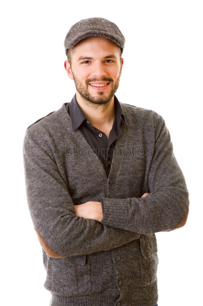 Similar – Image, Stock Photo young man looks into the camera, bookshelf in the background