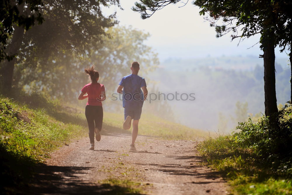 Similar – Image, Stock Photo Senior Man Running in the Forest