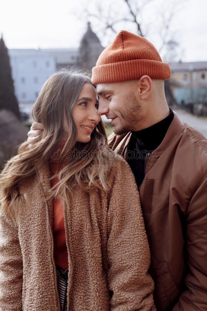 Similar – Image, Stock Photo Couple posing on street