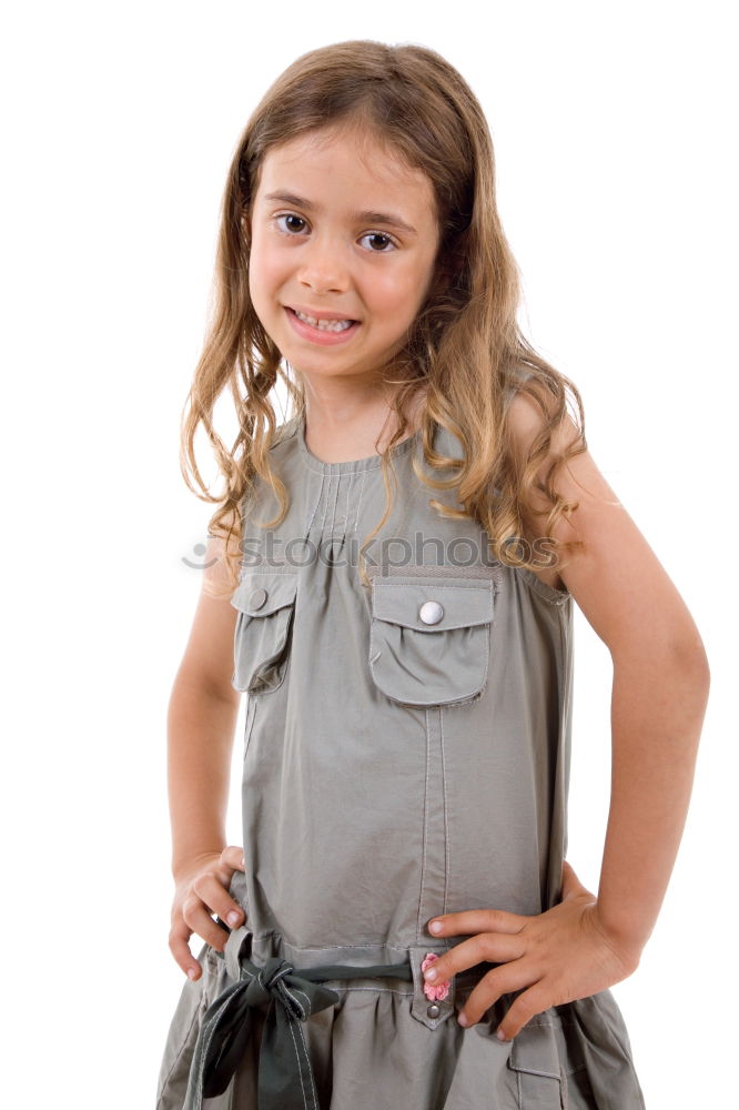 Similar – Image, Stock Photo Charming girl posing with hat