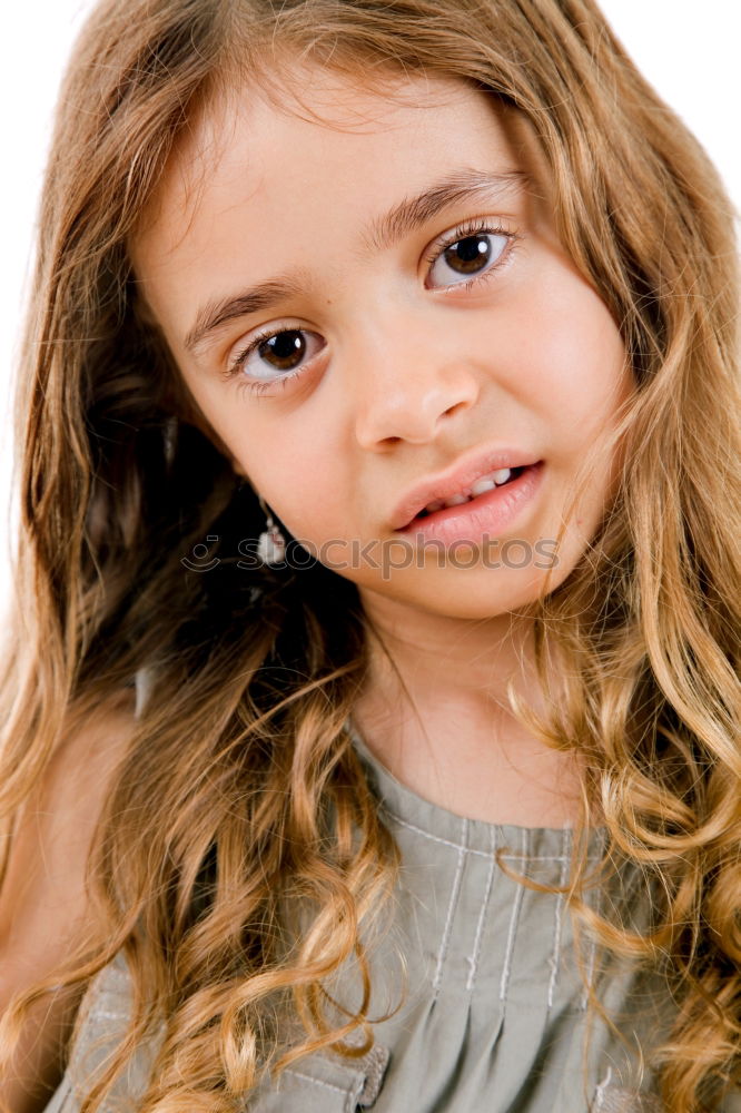 Beautiful face of girl in Christmas