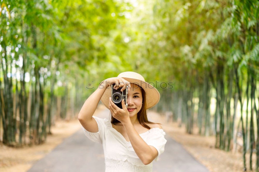 Red haired woman with yellow dress