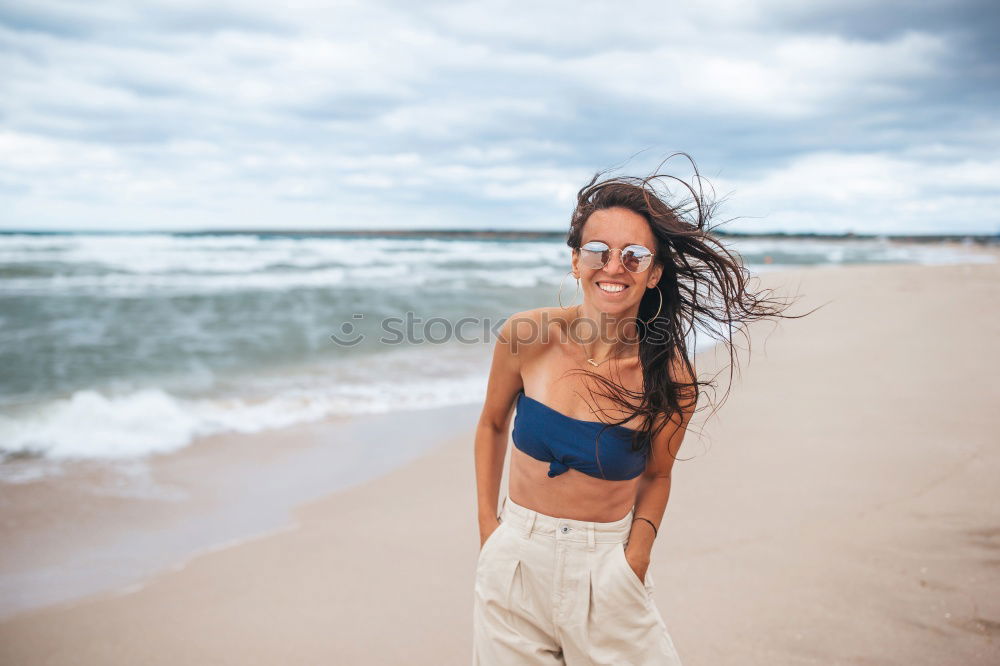 Similar – Image, Stock Photo Girl at Coronado Beach, San Diego