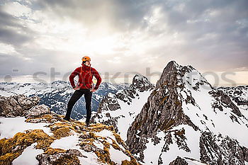 Similar – Young Backpacker enjoying of Nature.